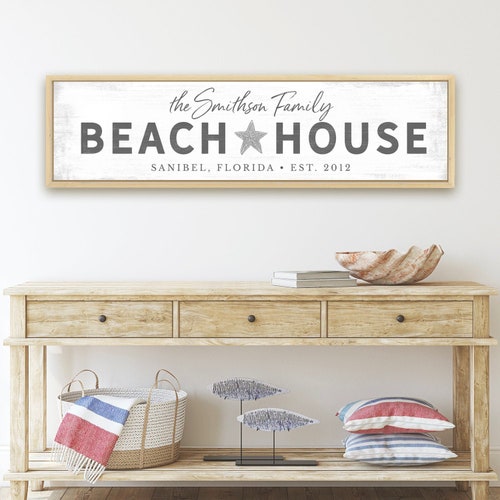 Personalized Beach House Sign Etsy
