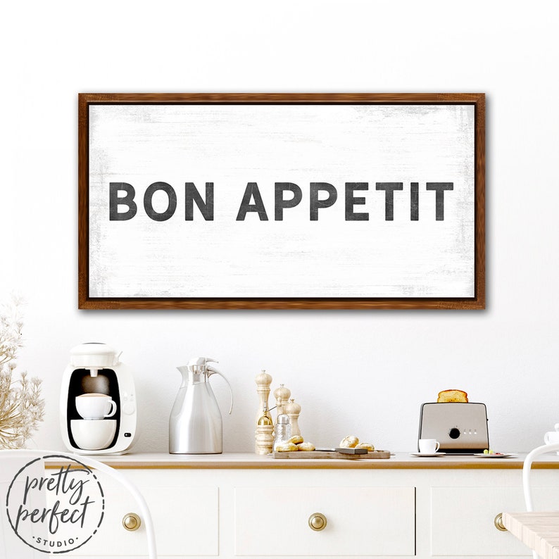Large Bon Appetit Sign Bon Appetit Wall Art Bon Appetit - Etsy