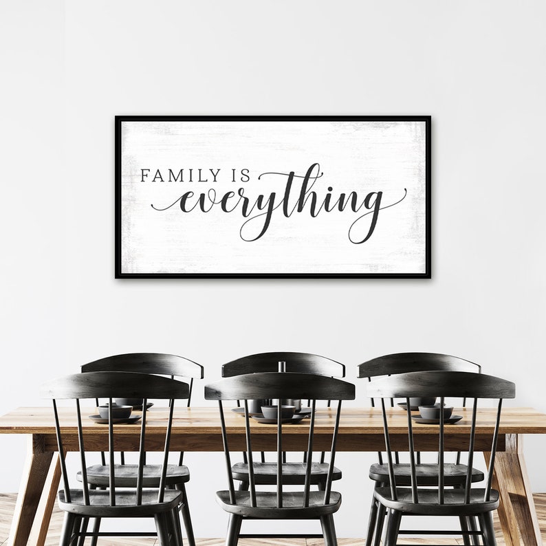Family is Everything Sign Family is Everything Wall Art Etsy