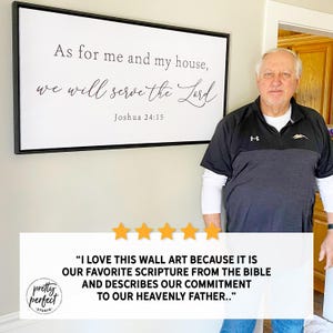Customer product review for personalized bible verse As for me and my house we will serve the Lord Joshua 24:15 by Pretty Perfect Studio