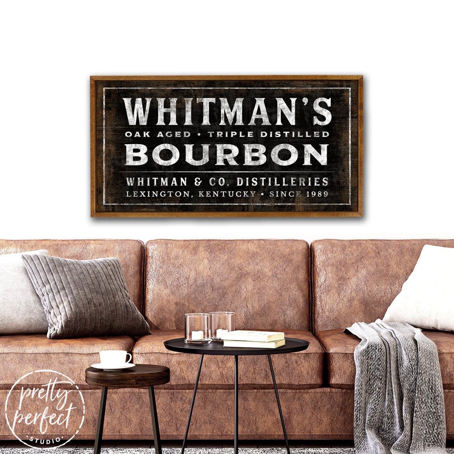 Custom Bourbon Sign Bourbon Canvas Wall Art Custom Alcohol | Etsy