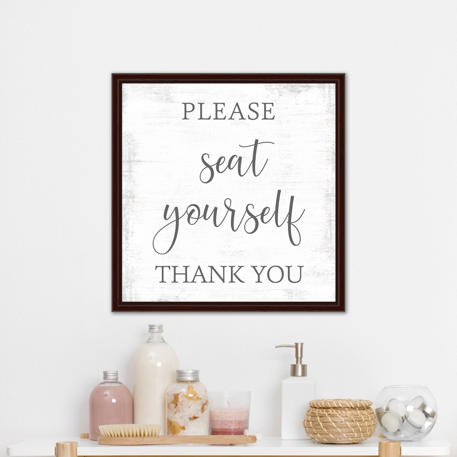 Please Seat Yourself Bathroom Sign Please Seat Yourself | Etsy