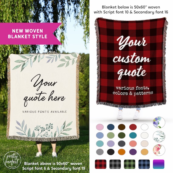 Custom Quote Blanket Unique Gifts for Women Men Throw Blanket With Names Fleece or Sherpa Blanket Personalized Custom Christmas Blanket Etsy