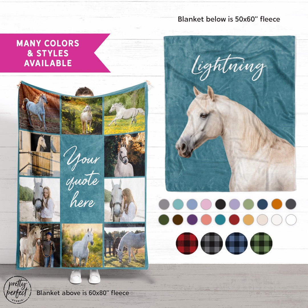 Horse Blanket for Girls, Custom Horse Pictures Throw Blanket, Just a