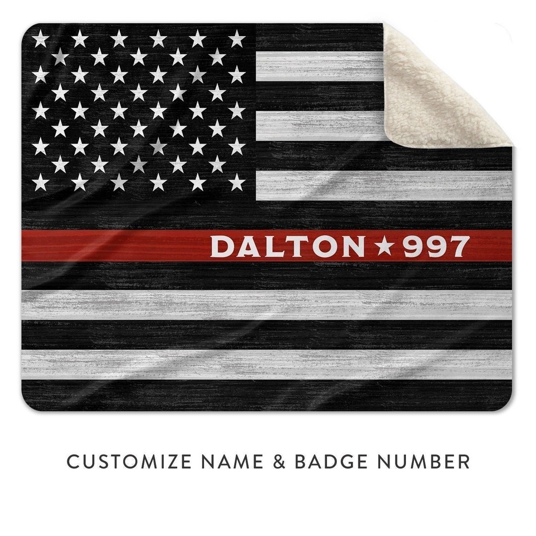 Firefighter Blanket Personalized Fire Department Blankets Firefighter