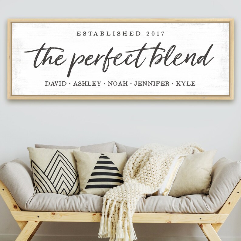 The Perfect Blend Family Signs Personalized Perfect Blend Etsy