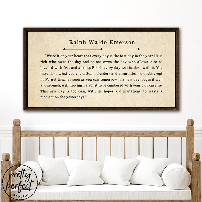 Write It on Your Heart Poem by Ralph Waldo Emerson - Etsy