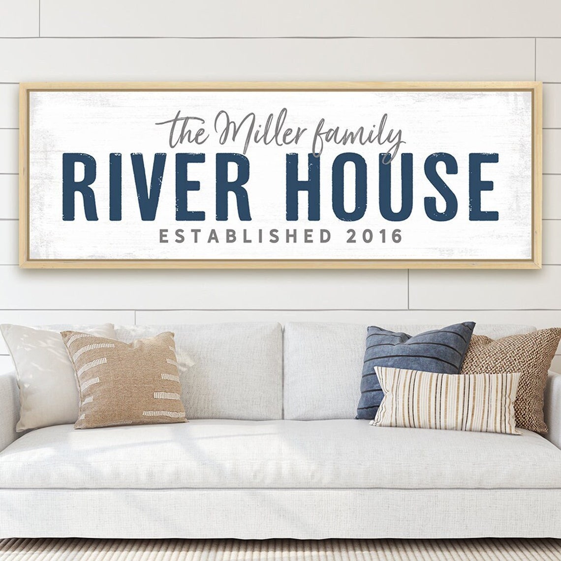 Personalized River House Sign River House Signs Etsy