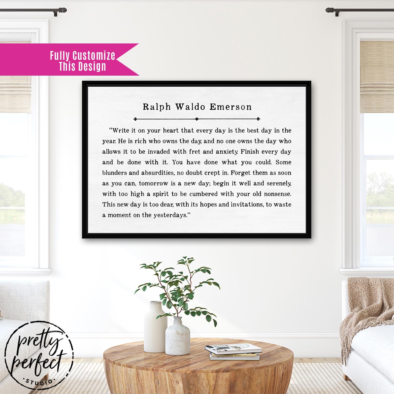 Write It on Your Heart Poem by Ralph Waldo Emerson - Etsy