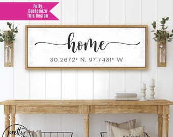 Home Latitude Longitude Coordinate Sign for New Home | Longitude and Latitude GPS Coordinates Signs | Real Estate Housewarming Gifts