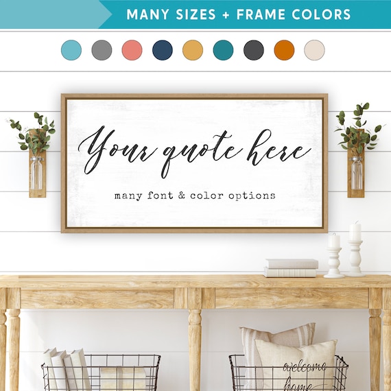 Custom Quote Canvas Signs: Personalized Wall Art Decor