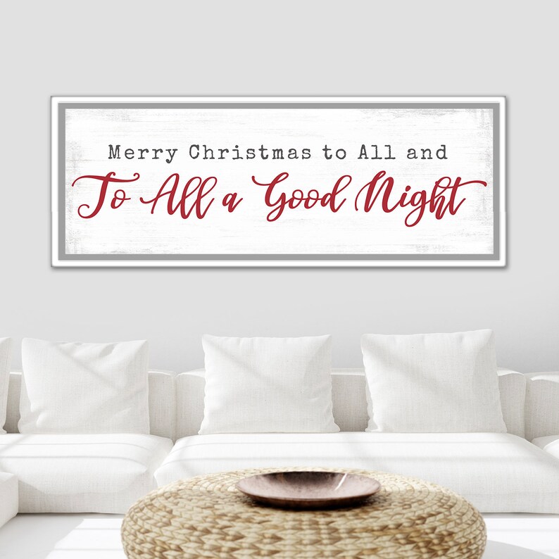 Merry Christmas to All And To All A Good Night Sign | Etsy