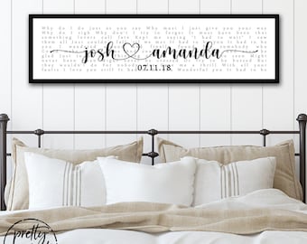 Wedding Song Lyric Canvas Wall Art