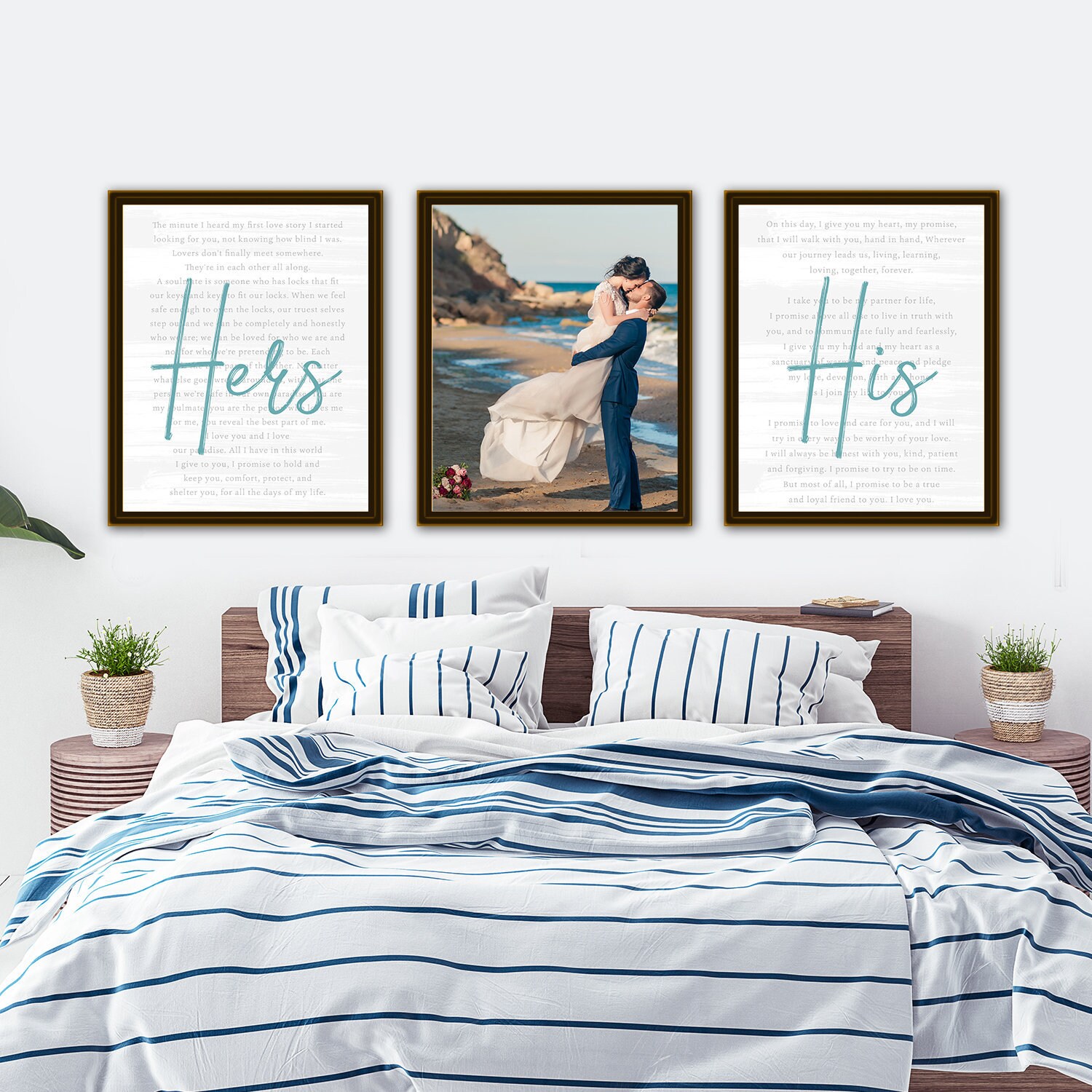 Wedding Vows Canvas Vows on Canvas Wedding Vows Framed Etsy