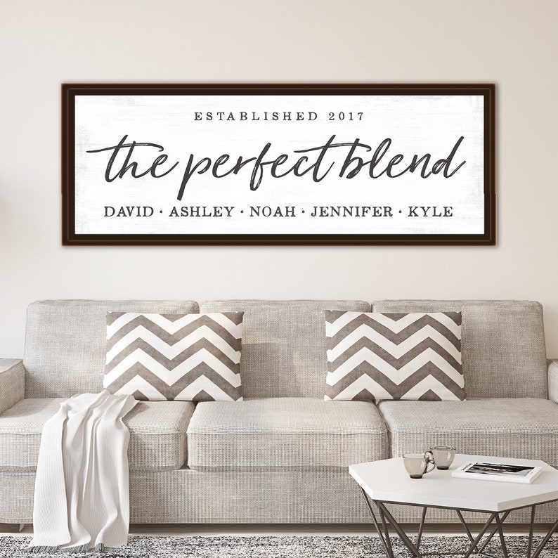 The Perfect Blend Family Sign Blended Family Signs Adopted Etsy