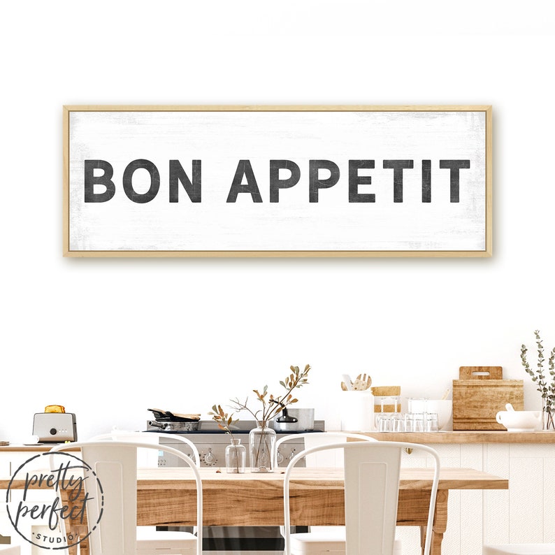 Large Bon Appetit Sign Bon Appetit Wall Art Bon Appetit - Etsy