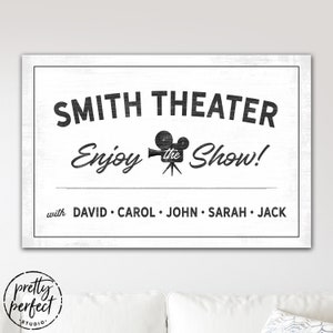 Custom Theater Sign Movie Theater Home Theatre Movie Room Decor Cinema Signs Lounge Sign image 10