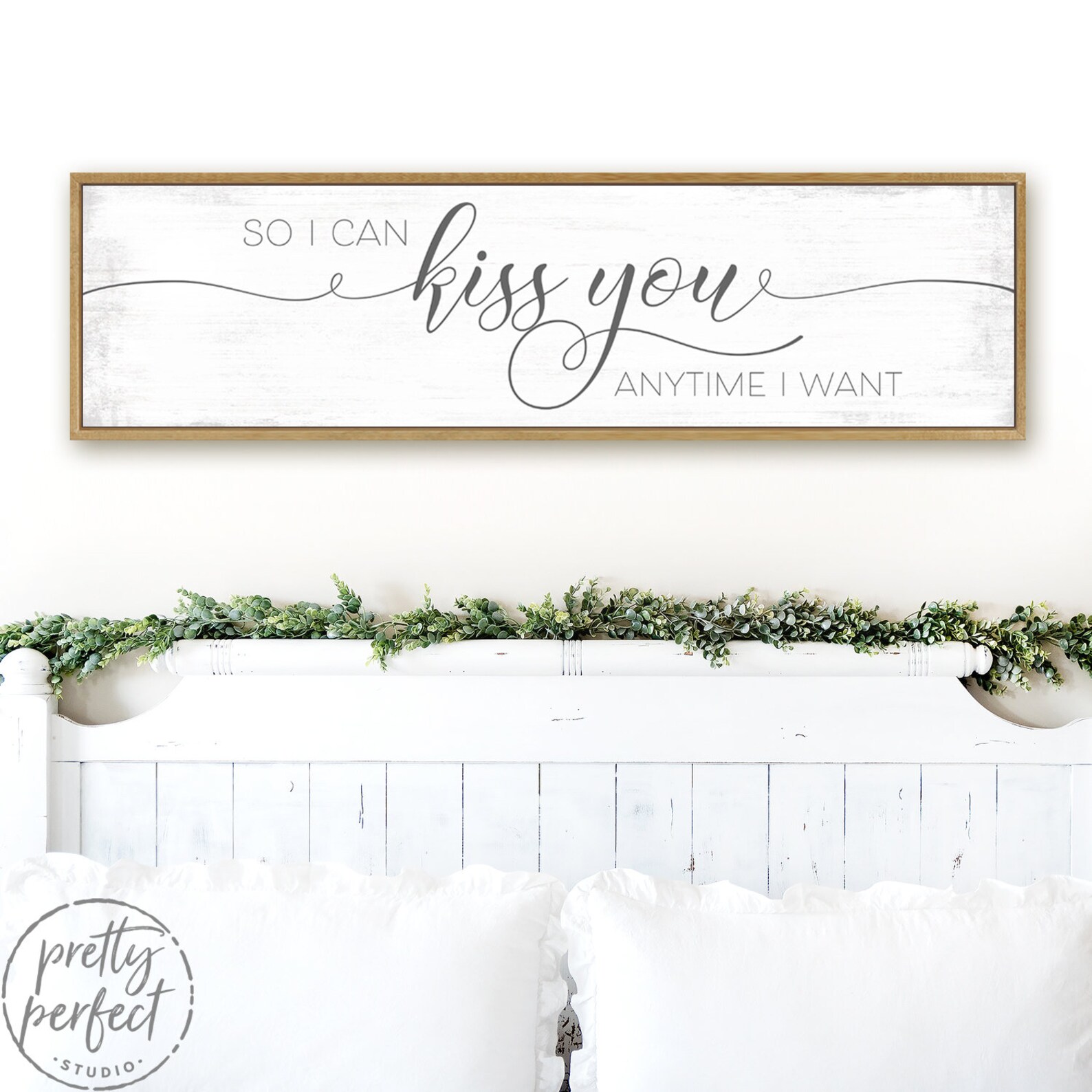 Plaque Murale Ronde En Métal « So I Can Kiss You Anytime I Want » Avec