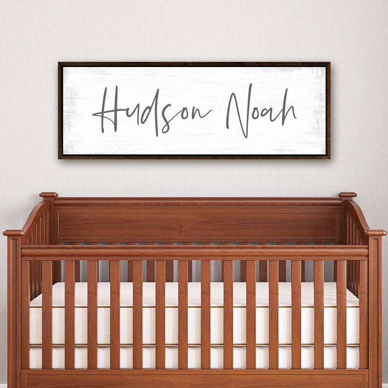 Personalized Boy Name Sign for Nursery Rustic Above the Crib - Etsy