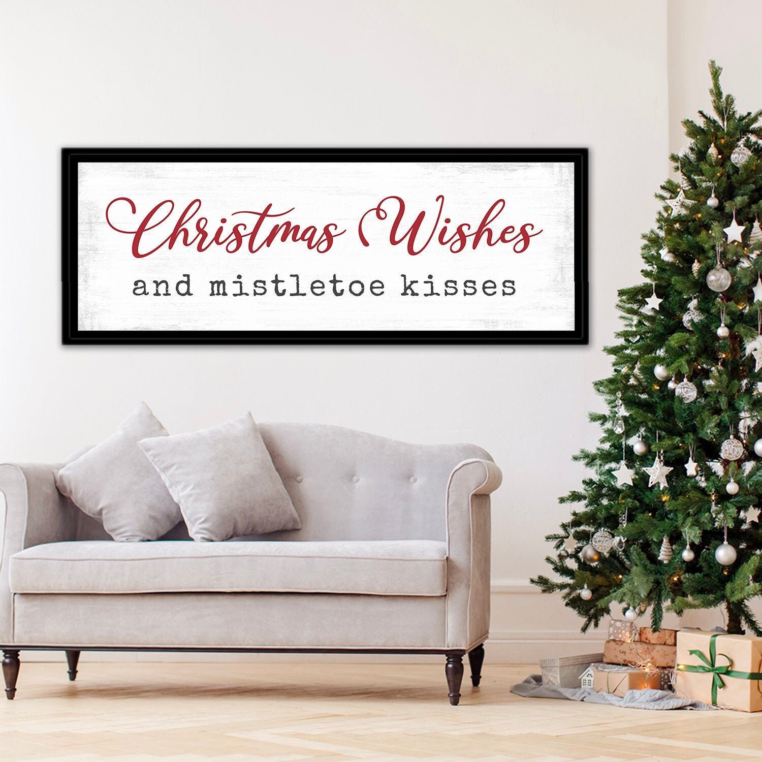 Large Christmas Sign Christmas Canvas Christmas Wall Art Etsy