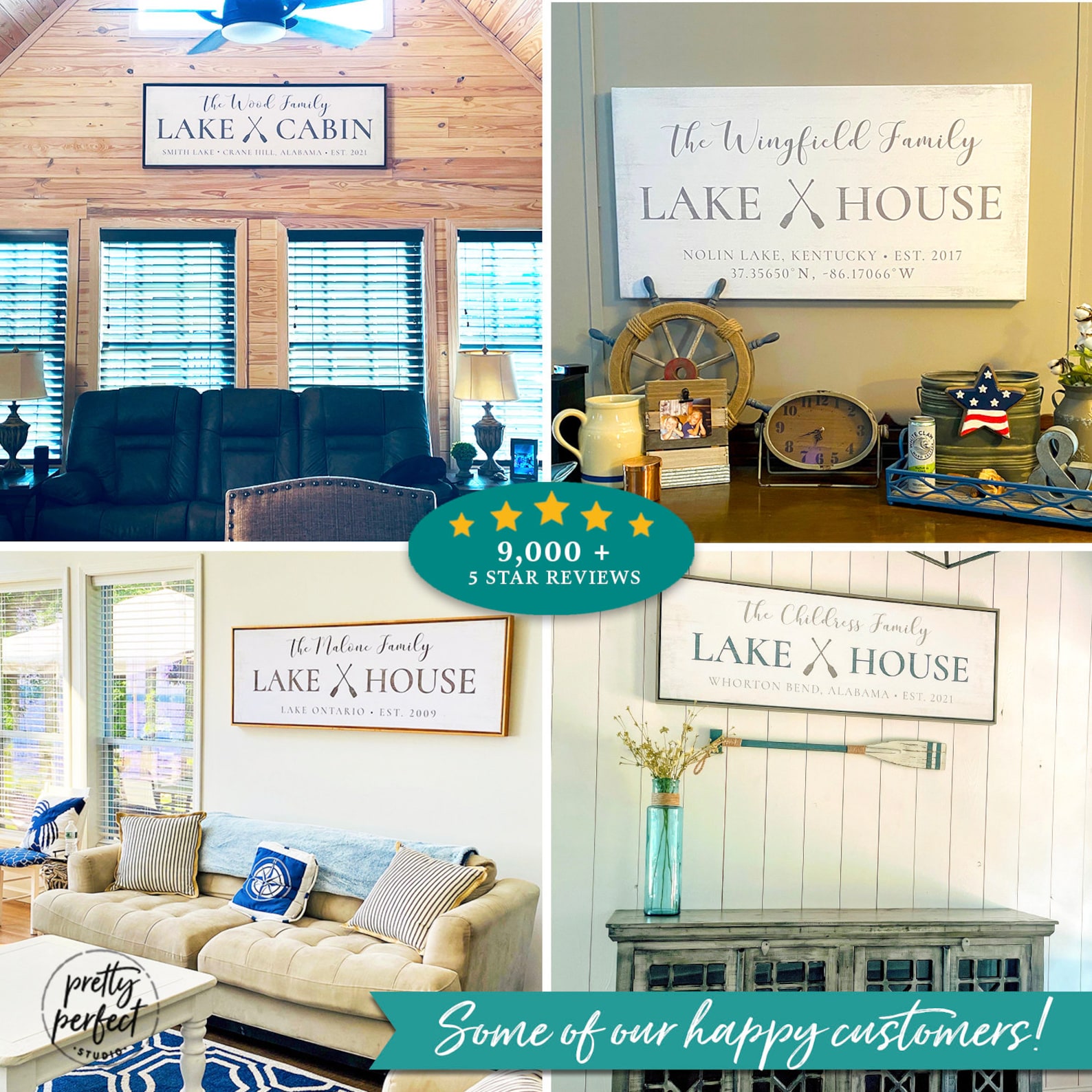Custom Lake House Sign Lake House Decor Lake House Sign Personalized