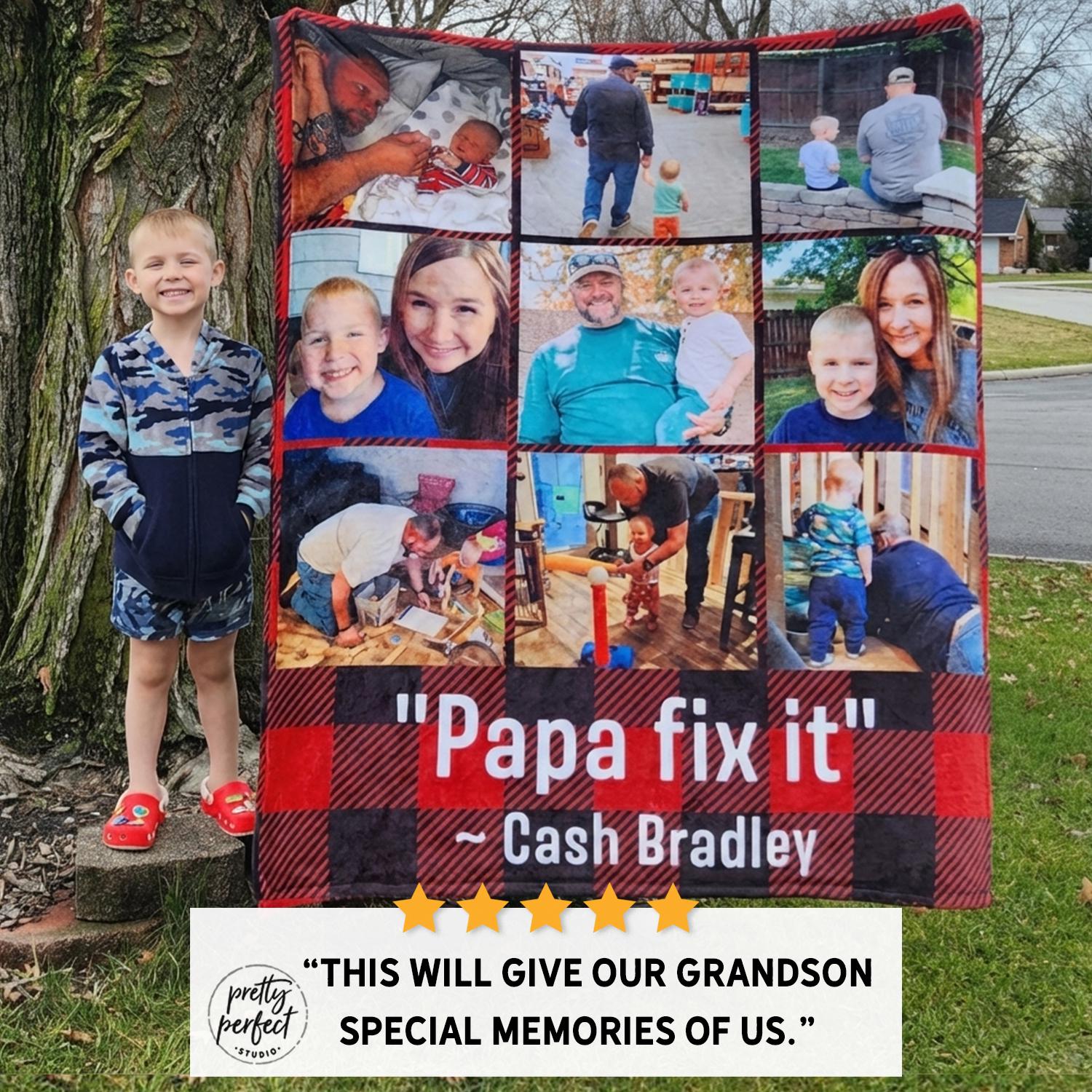 Personalized Picture Blanket, Personalised Sherpa Photo Blankets, Custom Photos Collage Blanket