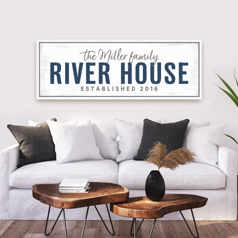 Personalized River House Sign River House Signs Etsy