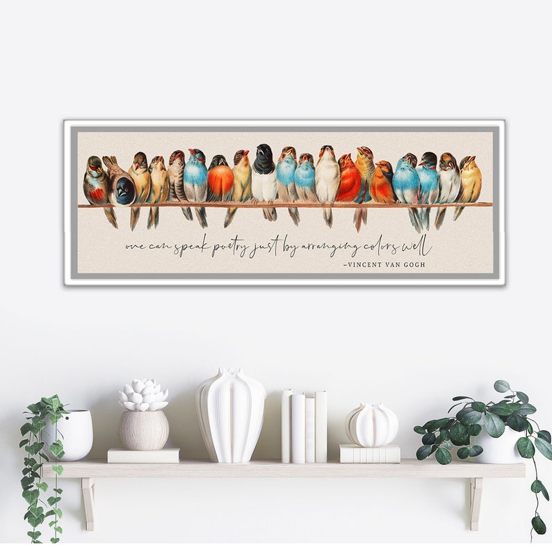 Birds on A Wire Wall Art Bird Artwork Birds Art Print Frame Etsy