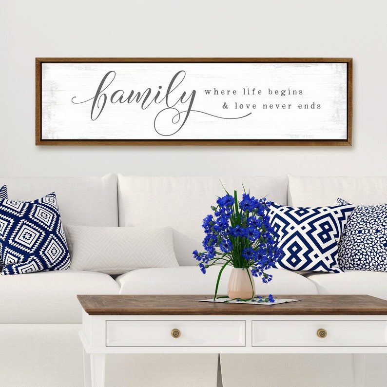 Family Where Life Begins and Love Never Ends | Etsy