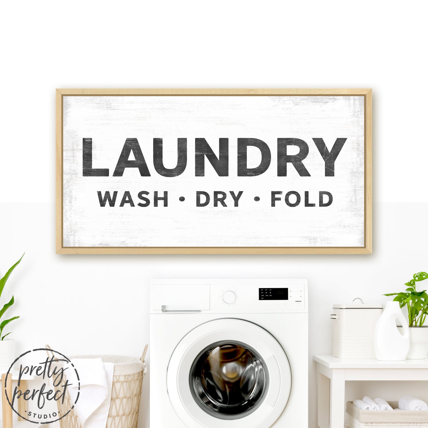 Laundry Room Signs Farmhouse Wash and Dry and Fold Laundry - Etsy