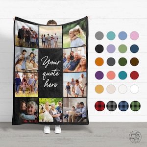 Custom Christmas Gifts for Grandmother, Blanket from Grandchildren, Grandfather Fathers Day Gift, Mothers Day Gifts for Nanny from Grandkids