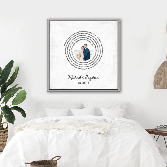 First Dance Song Lyrics | Record Gift | 1st Wedding Dance Photo and Lyrics | First Dance Lyrics
