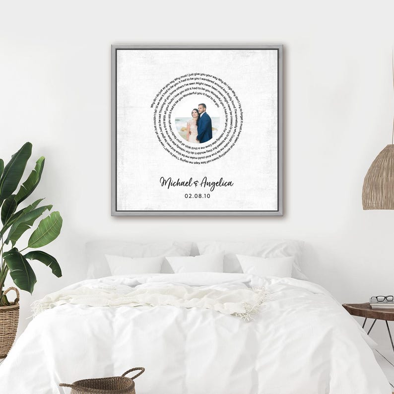 First Dance Song Lyrics | Record Gift | 1st Wedding Dance Photo and Lyrics | First Dance Lyrics image 1
