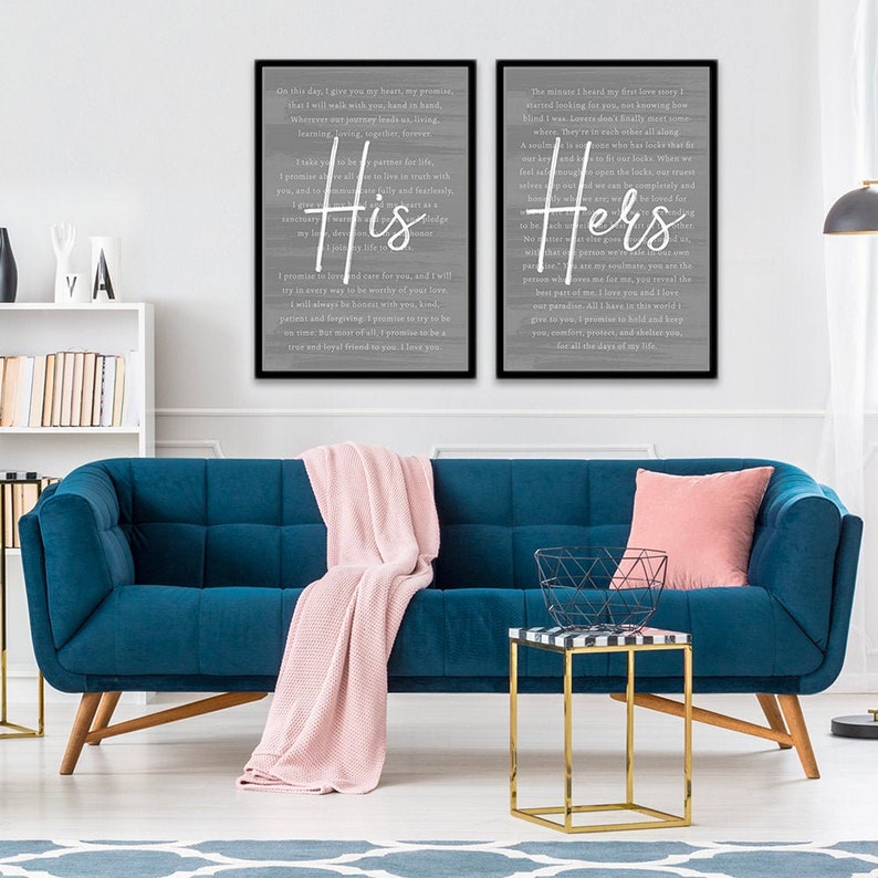 Wedding Vows Framed Available Wedding Vows Canvas Wedding Etsy