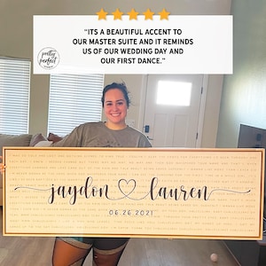 Custom Song Lyrics on Canvas Wall Art, His and Hers Wedding Anniversary Gift Personalized, Music First Dance Song image 10