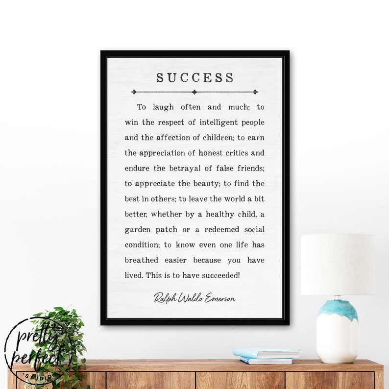 Ralph waldo emerson success
