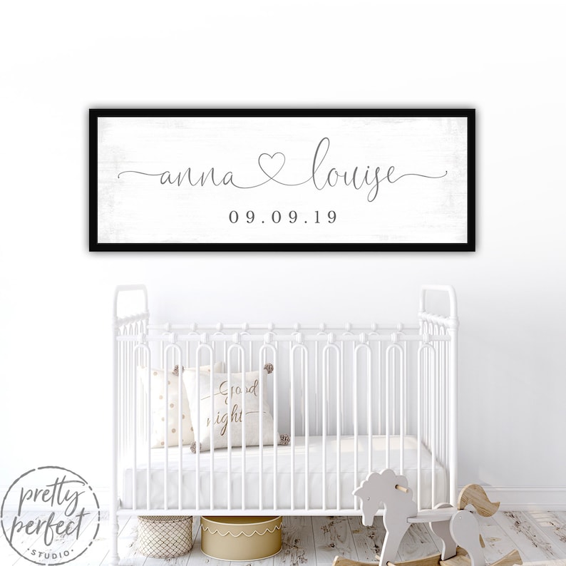 Custom Baby Girl Nursery Name Sign Baby Girl Nursery Wall Etsy