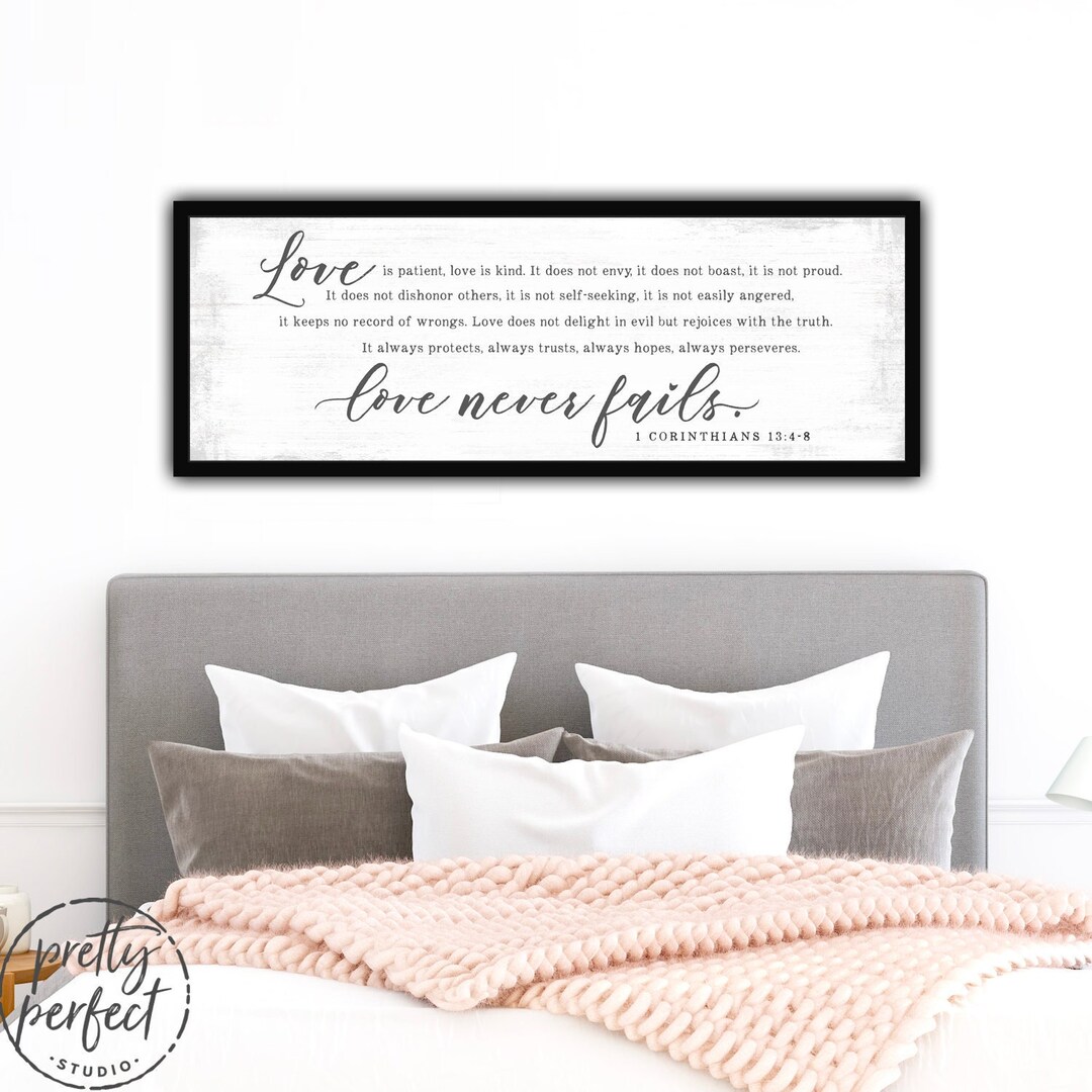 Love is Patient Love is Kind Wall Art | 1 Corinthians 13 - Etsy