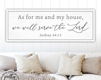 Wanddekoration „As For Me And My House“ – Christliches Schild, 104 X 38 Cm, Aus Holz