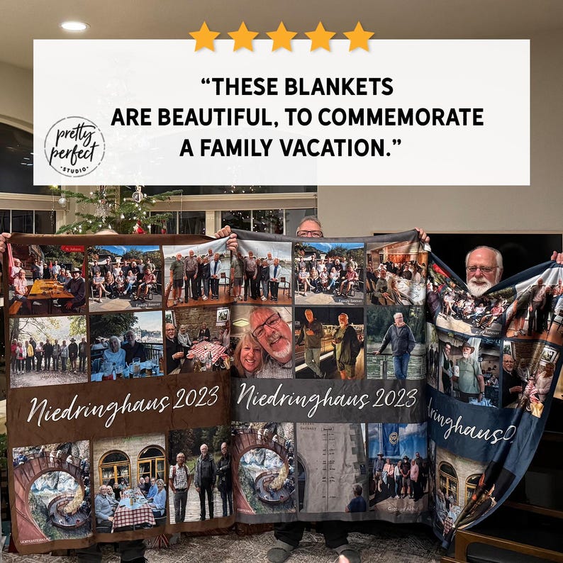 Memorial Blanket for Loss of Husband, Personalized Blankets, Dog Cat Memorial, Photo Blanket Collage, Custom Blanket with Collage image 8