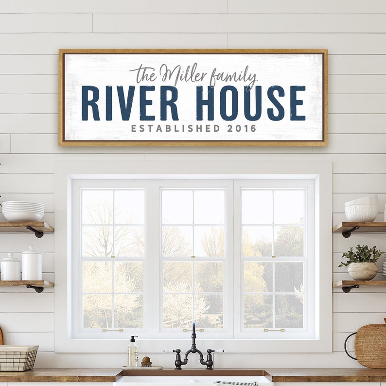 Personalized River House Sign River House Signs Etsy