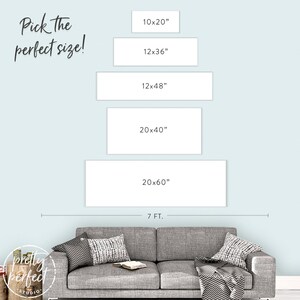 canvas wall art size chart