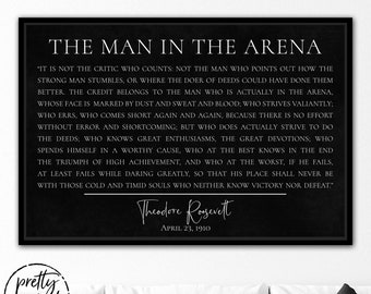 Skylten "Mannen i arenan" | Inramad "Mannen i arenan" | Theodore Roosevelt