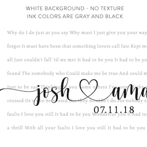 Custom Song Lyrics on Canvas Wall Art, His and Hers Wedding Anniversary Gift Personalized, Music First Dance Song image 3