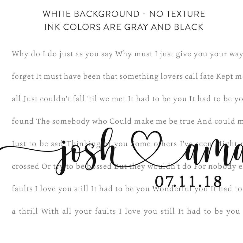 Custom Song Lyrics on Canvas Wall Art, His and Hers Wedding Anniversary Gift Personalized, Music First Dance Song image 3