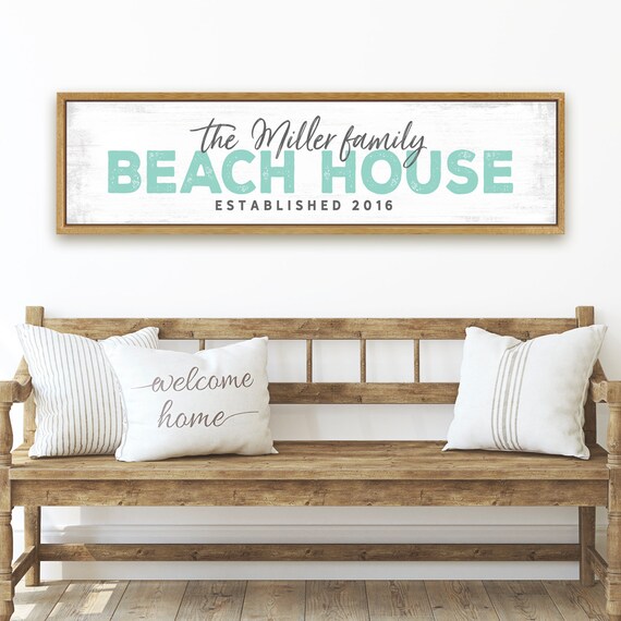 Personalized Beach House Sign Etsy