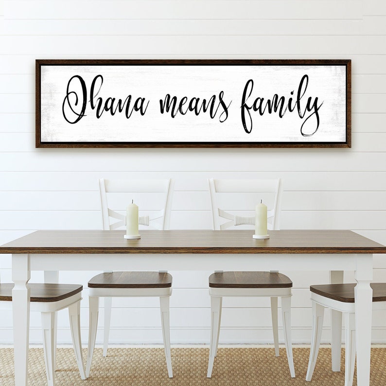 Ohana Means Family Sign Framed Optional Ohana Means Family - Etsy