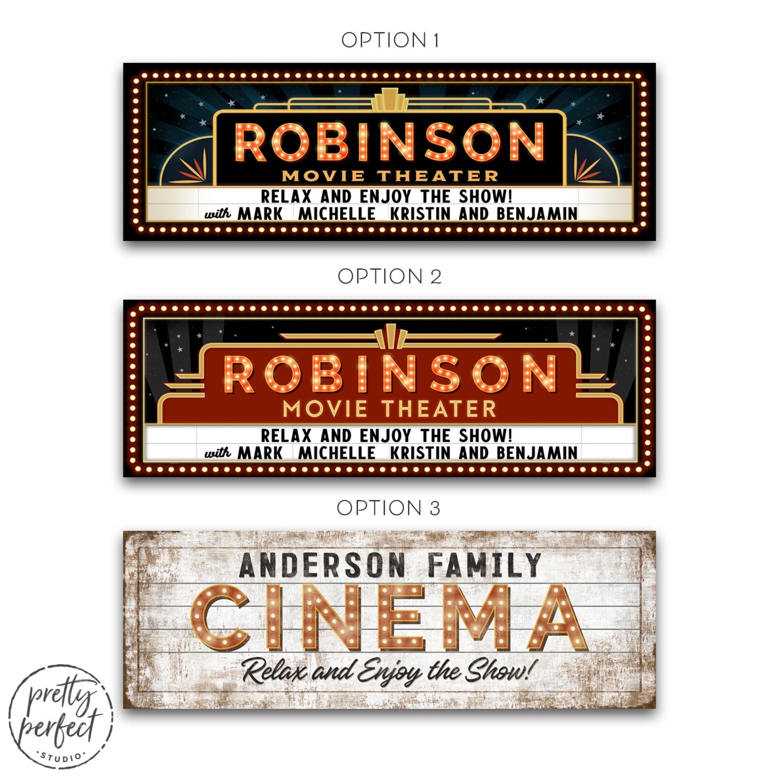 Custom Home Movie Theater Sign Personalized Movie Theater - Etsy