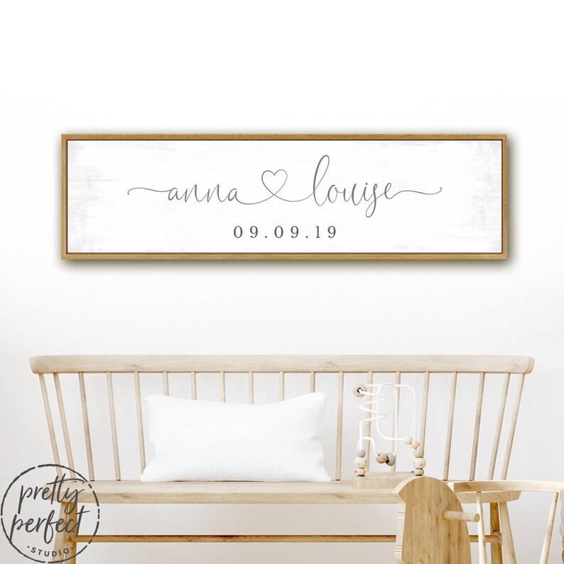 Custom Baby Girl Nursery Name Sign Baby Girl Nursery Wall Etsy