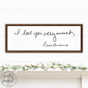 Custom Handwriting Sign for Loved Ones Writing, Personalized Handwriting Gifts Handwritten Keepsake Notes into Canvas, Hand Writing Memorial